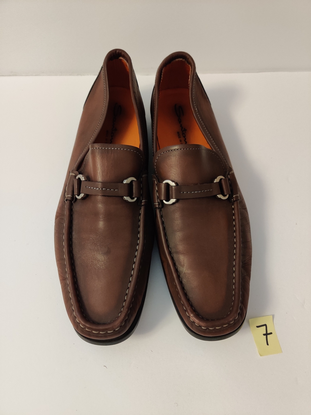 Santoni Italy Brown Leather Bit Loafers 13